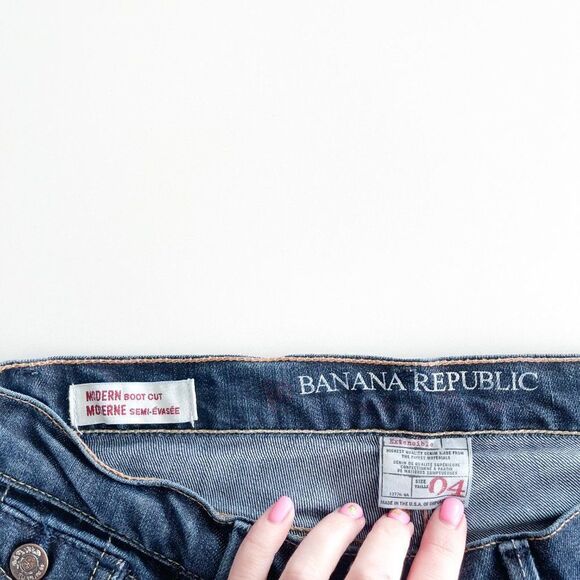 Banana Republic Women's Jeans Modern Boot Cut Serengeti Blue Denim Size 4 - Picture 4 of 10